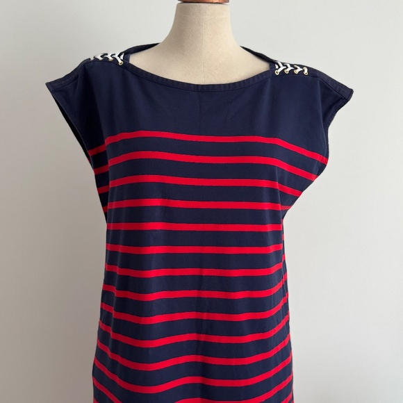 Tommy Hilfiger - Red & Blue Stripe Midi Dress - Picture 5 of 7